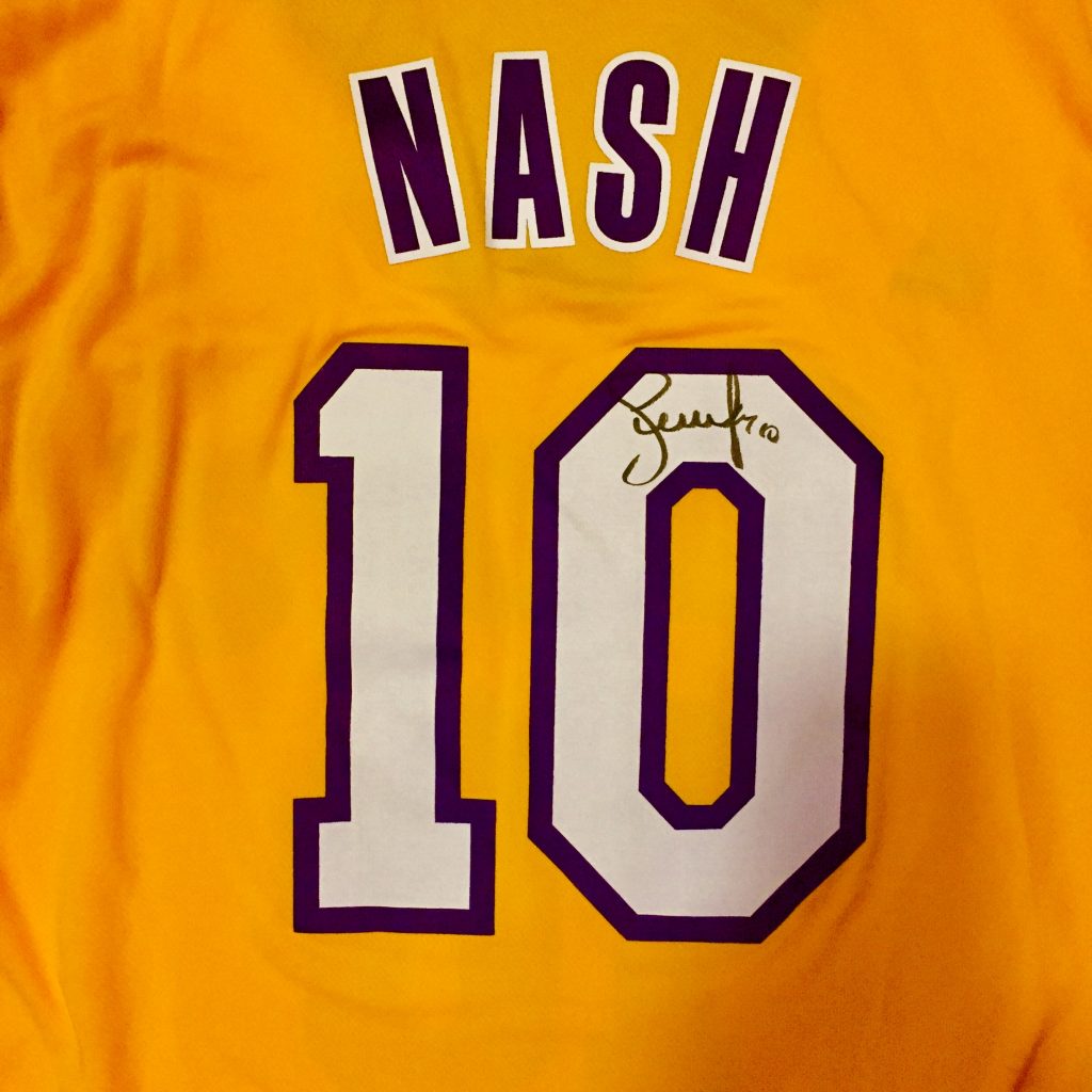 Autographed Steve Nash Los Angeles Lakers #10 Replica Jersey