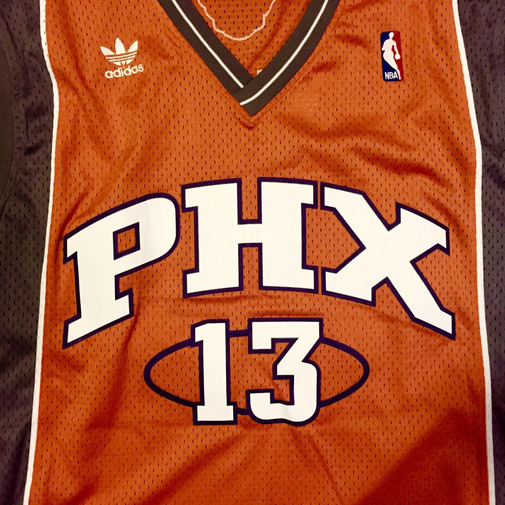 Vtg Rare Phoenix Suns # 13 Steve Nash Herren Throwback Swingman Jersey Trikots 